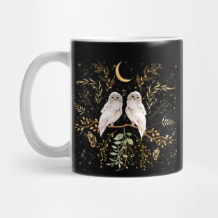 Owls in the golden Moonlight Mug